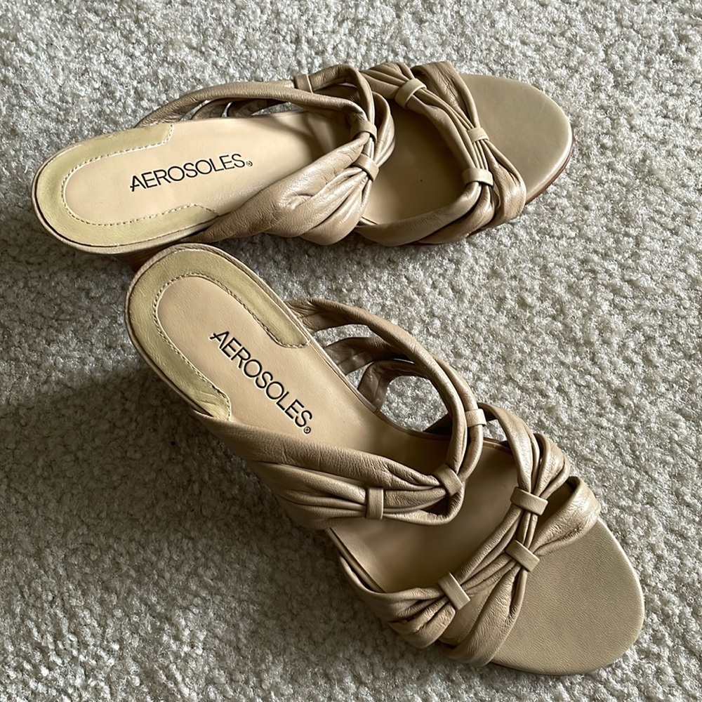 Vintage Aerosoles Soft Leather Sandals, Size 7.5